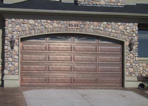 別墅仿木車庫門